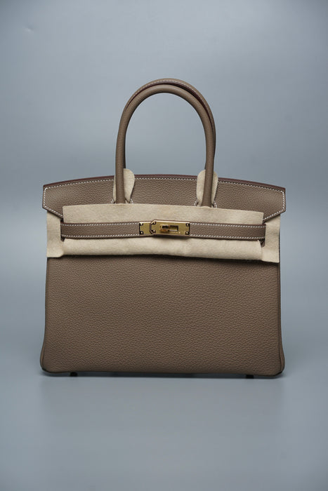 Hermes Birkin 30 in Etoupe Togo Ghw (Brand New)