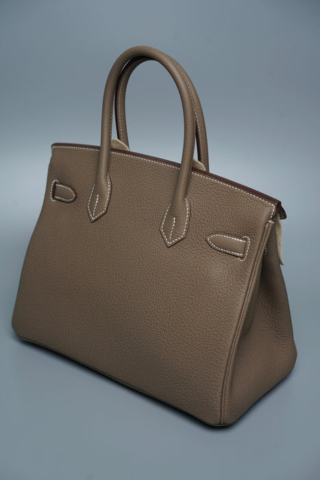 Hermes Birkin 30 in Etoupe Togo Ghw (Brand New)