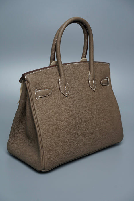 Hermes Birkin 30 in Etoupe Togo Ghw (Brand New)