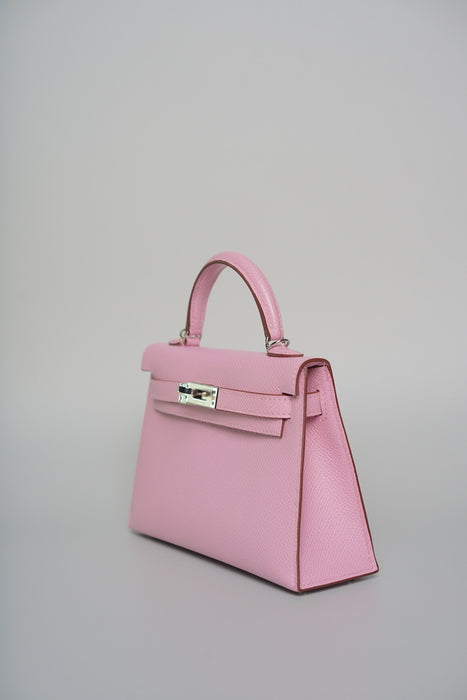 Hermes Kelly 20 in Mauve Sylvestre Epsom Phw (Brand New)