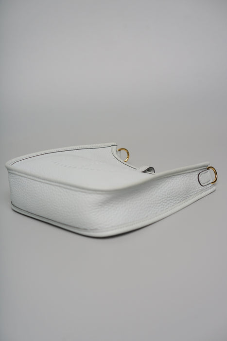 Hermes Mini Evelyne in Bleu Pale / Nata Ghw