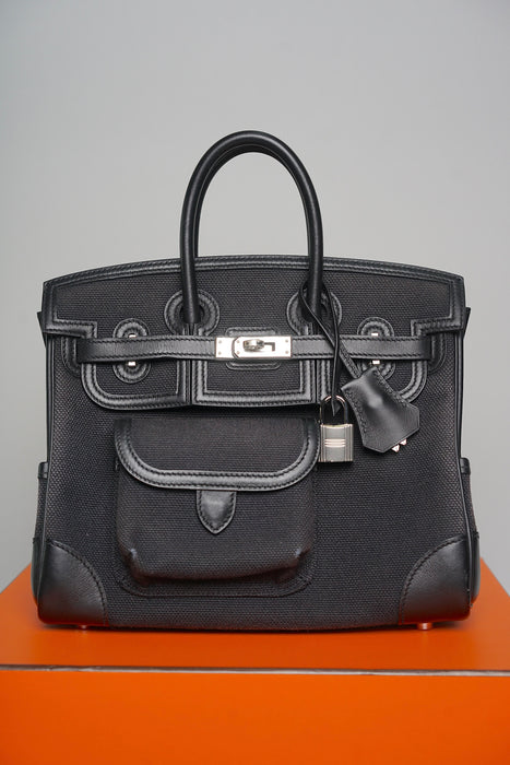 Hermes Birkin 25 Cargo in Black Phw (Brand New)