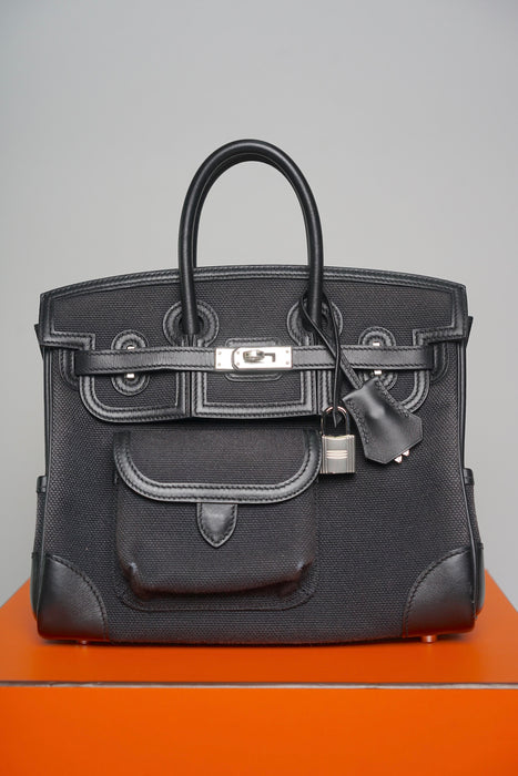 Hermes Birkin 25 Cargo in Black Phw (Brand New)