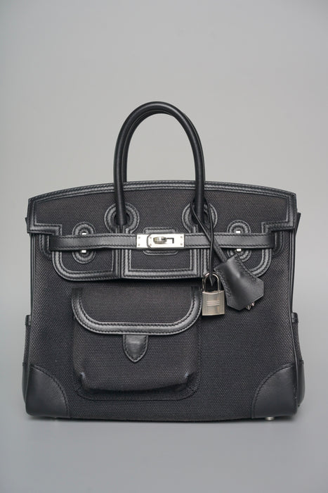Hermes Birkin 25 Cargo in Black Phw (Brand New)