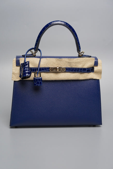 Hermes Kelly 25 Touch in Bleu Sapphire Ghw (Brand New)