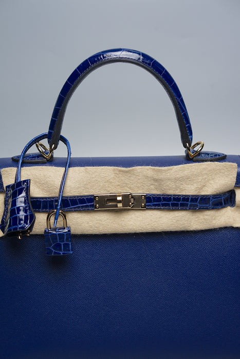 Hermes Kelly 25 Touch in Bleu Sapphire Ghw (Brand New)