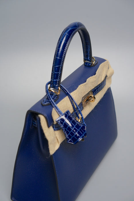 Hermes Kelly 25 Touch in Bleu Sapphire Ghw (Brand New)