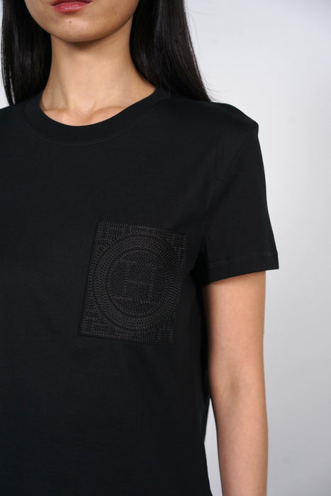 Hermes Embroidered Pocket T-shirt in Noir Size 38 (Brand New)