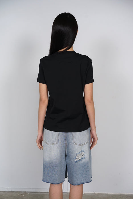 Hermes Embroidered Pocket T-shirt in Noir Size 38 (Brand New)