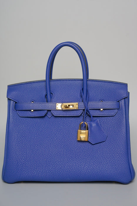 Hermes Birkin 25 in Blue Electric Togo Ghw (Brand New)