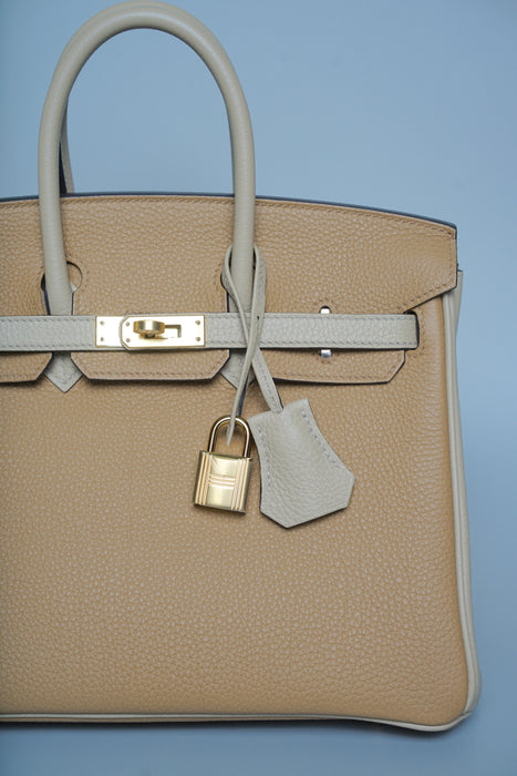 Hermes Birkin 25 HSS in Chai x Trench Togo Ghw
