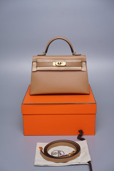 Hermes Kelly 20 in Chai Epsom Ghw (Brand New)