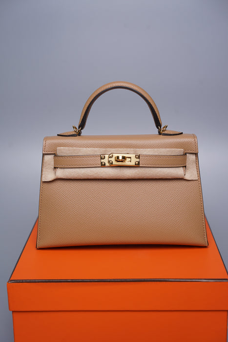 Hermes Kelly 20 in Chai Epsom Ghw (Brand New)