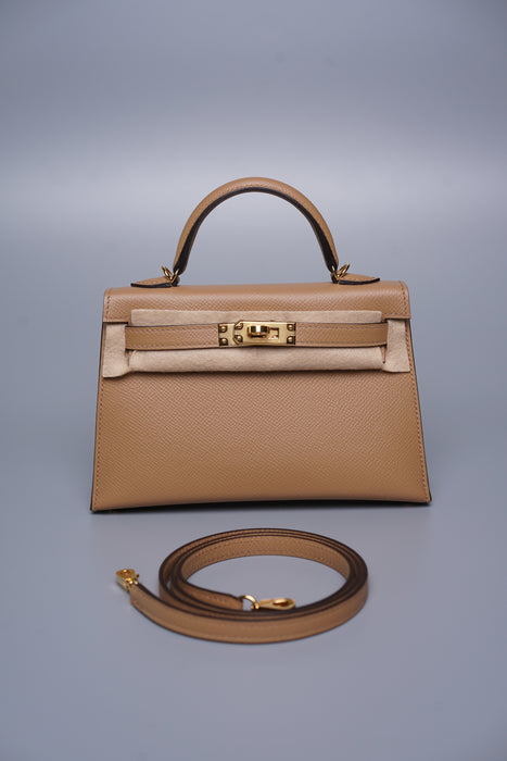 Hermes Kelly 20 in Chai Epsom Ghw (Brand New)