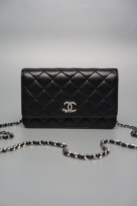 Chanel 24C Wallet On Chain in Black Lambskin Shw (Brand New)