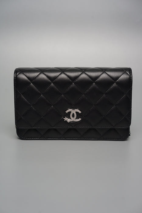 Chanel 24C Wallet On Chain in Black Lambskin Shw (Brand New)