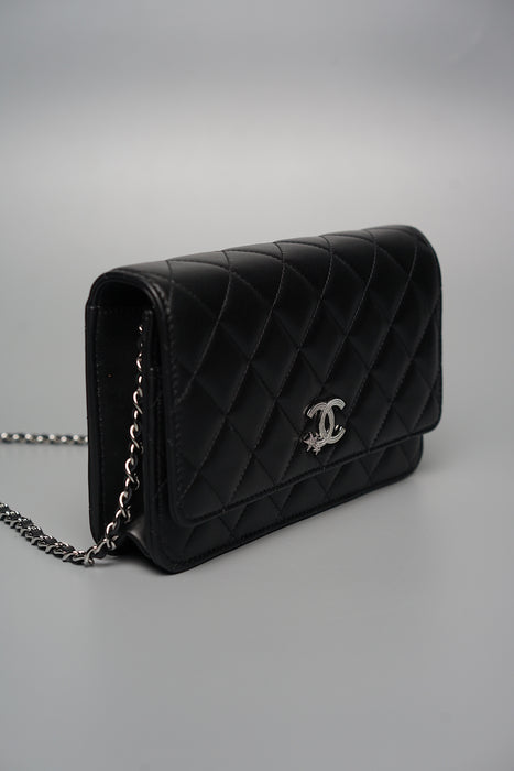 Chanel 24C Wallet On Chain in Black Lambskin Shw (Brand New)