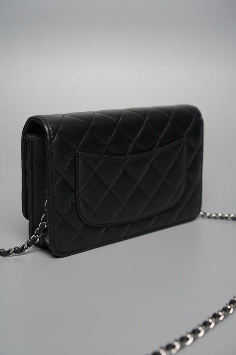 Chanel 24C Wallet On Chain in Black Lambskin Shw (Brand New)