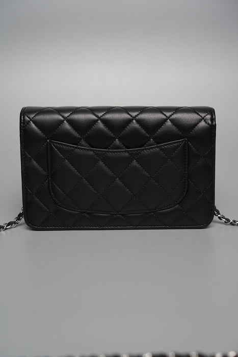 Chanel 24C Wallet On Chain in Black Lambskin Shw (Brand New)