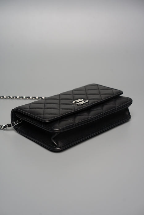 Chanel 24C Wallet On Chain in Black Lambskin Shw (Brand New)