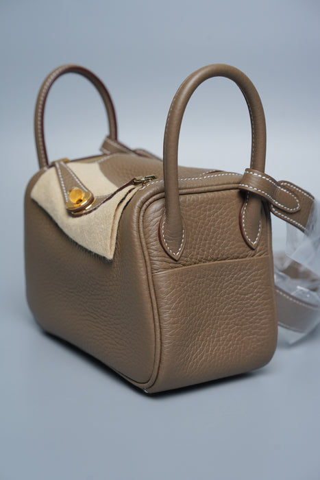 Hermes Mini Lindy in Etoupe Ghw (Brand New)