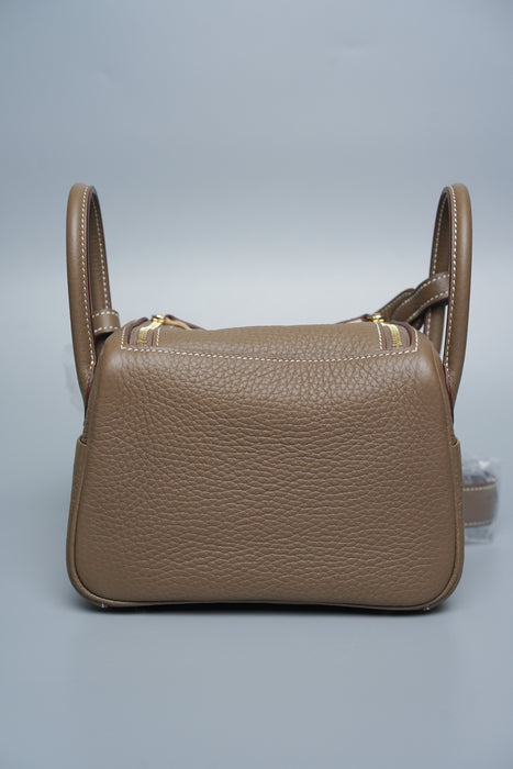 Hermes Mini Lindy in Etoupe Ghw (Brand New)