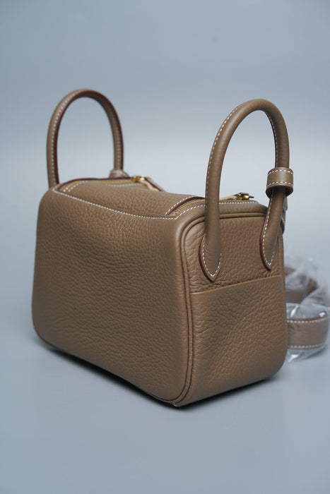 Hermes Mini Lindy in Etoupe Ghw (Brand New)