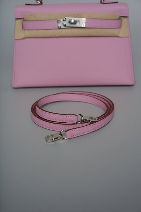 Hermes Kelly 20 in Mauve Sylvestre Epsom Phw (Brand New)
