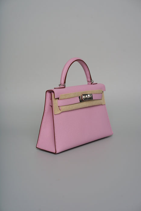 Hermes Kelly 20 in Mauve Sylvestre Epsom Phw (Brand New)