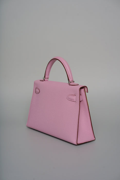 Hermes Kelly 20 in Mauve Sylvestre Epsom Phw (Brand New)