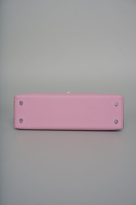 Hermes Kelly 20 in Mauve Sylvestre Epsom Phw (Brand New)