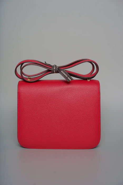 Hermes Constance 18 in Rose Extreme Epsom Ghw