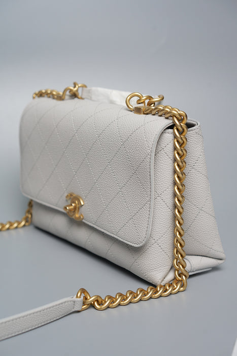 Chanel Chic Affinity Flap in Grey Caviar Ghw