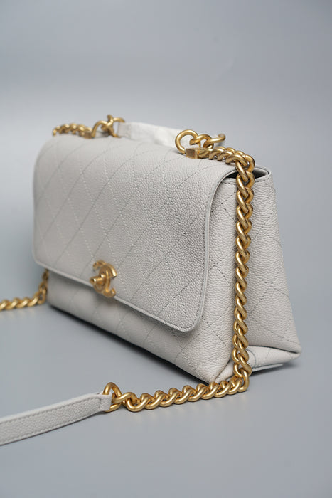 Chanel Chic Affinity Flap in Grey Caviar Ghw