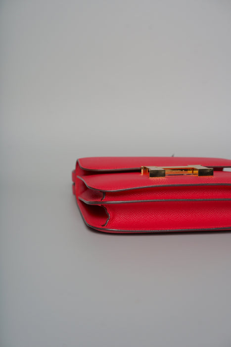 Hermes Constance 18 in Rose Extreme Epsom Ghw