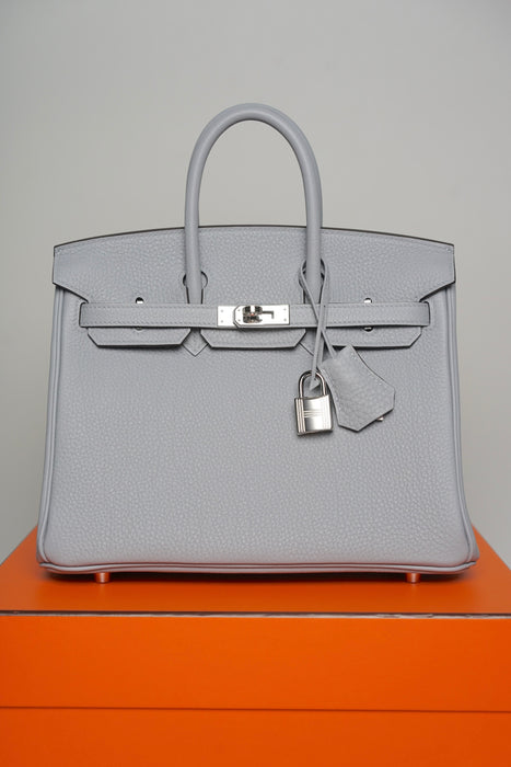 Hermes Birkin 25 in Gris Pantin Togo Phw (Brand New)