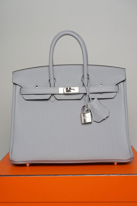 Hermes Birkin 25 in Gris Pantin Togo Phw (Brand New)