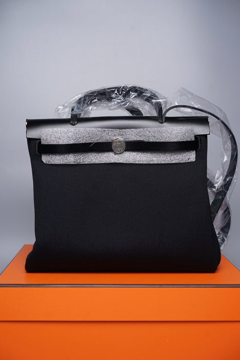 Hermes Herbag 31 in Noir Phw (Brand New)