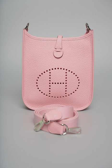 Hermes Mini Evelyne in Rose Sakura Phw (Brand New)