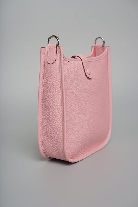 Hermes Mini Evelyne in Rose Sakura Phw (Brand New)
