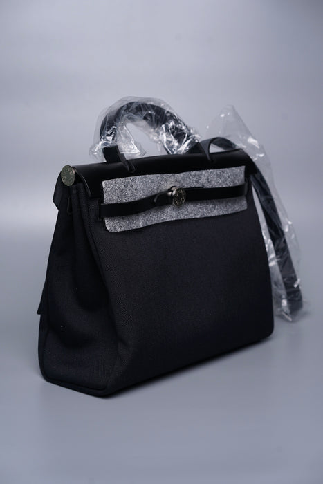 Hermes Herbag 31 in Noir Phw (Brand New)