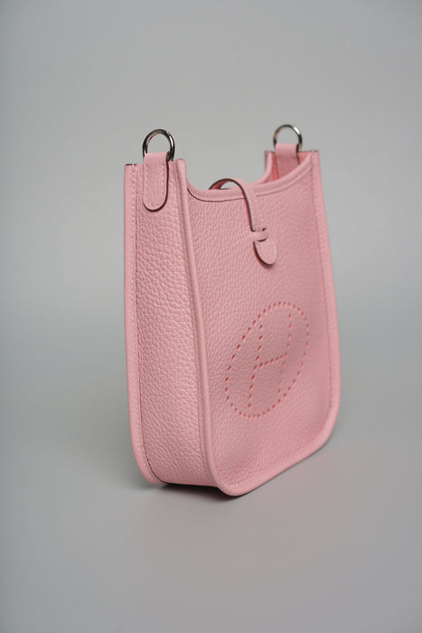Hermes Mini Evelyne in Rose Sakura Phw (Brand New)