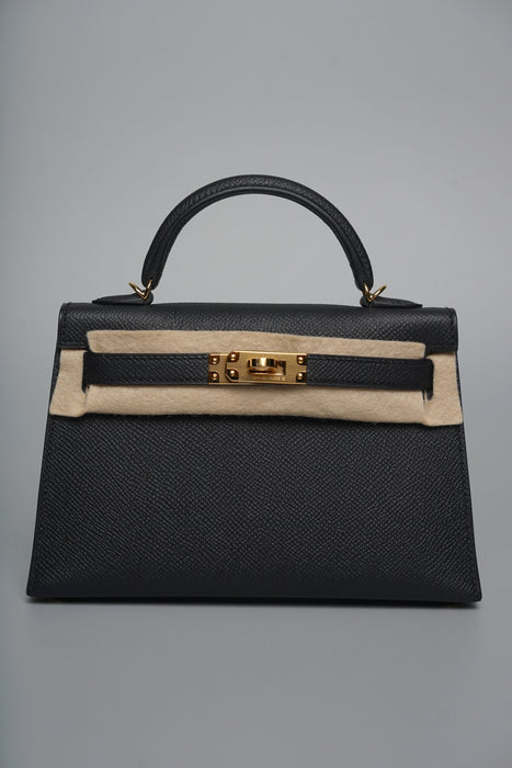 Hermes Kelly 20 Epsom in Noir Ghw (Brand New)