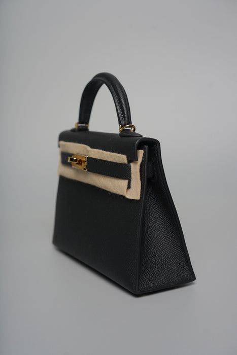 Hermes Kelly 20 Epsom in Noir Ghw (Brand New)