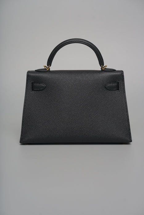 Hermes Kelly 20 Epsom in Noir Ghw (Brand New)