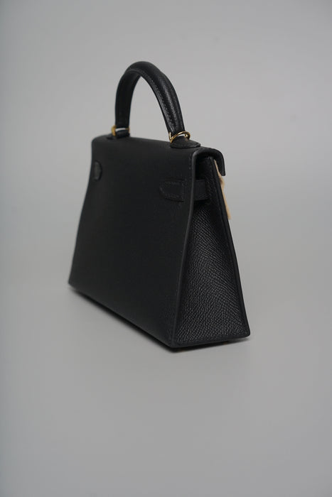 Hermes Kelly 20 Epsom in Noir Ghw (Brand New)
