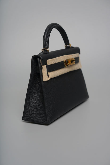 Hermes Kelly 20 Epsom in Noir Ghw (Brand New)