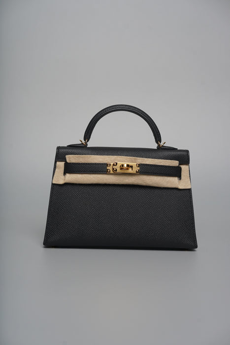 Hermes Kelly 20 Epsom in Noir Ghw (Brand New)