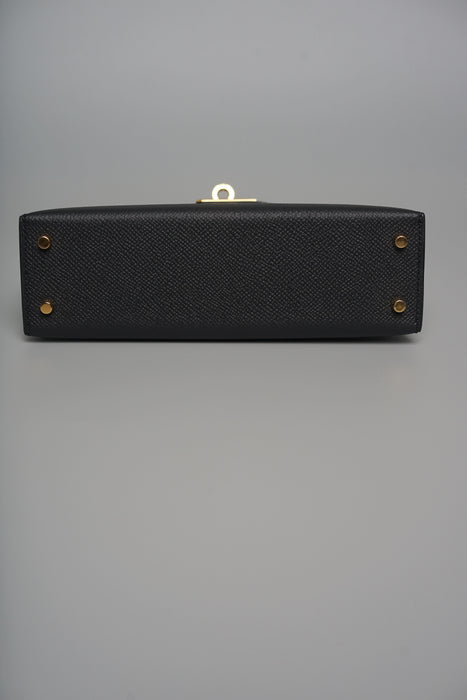 Hermes Kelly 20 Epsom in Noir Ghw (Brand New)