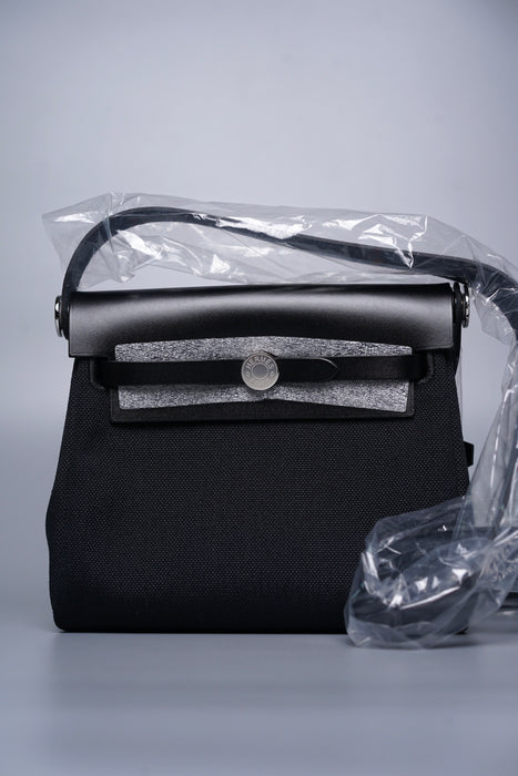 Hermes Mini Herbag in Black Phw (Brand New)